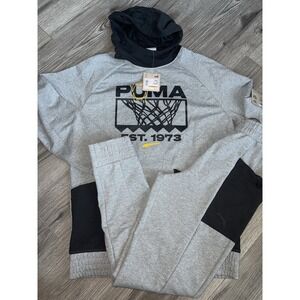 PUMA Winning Shot Pullover Hoodie Sweatshirt & Matching Pants Men's S